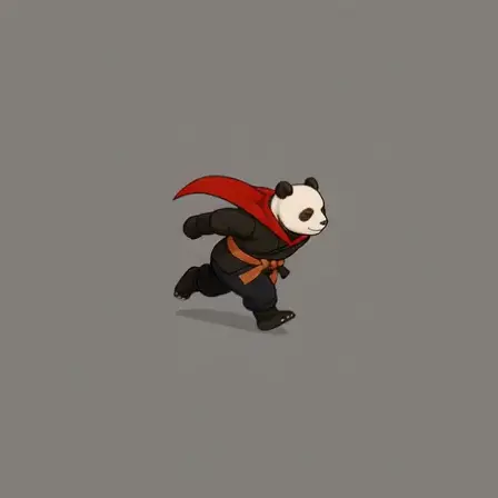 Ninja Run — AI-generated game sprite animation style