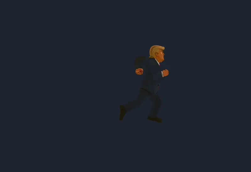 Trump run animation